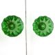 Green Paneled Sides Glass Cabinet Knob